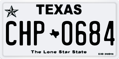 TX license plate CHP0684