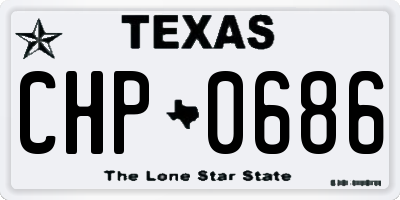 TX license plate CHP0686