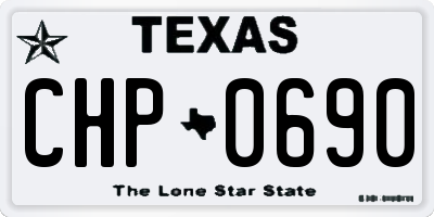 TX license plate CHP0690