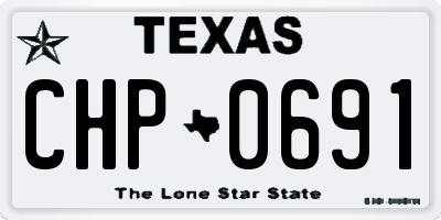 TX license plate CHP0691