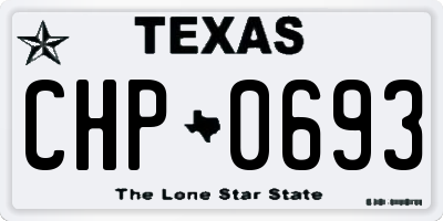 TX license plate CHP0693