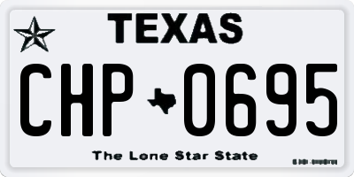 TX license plate CHP0695