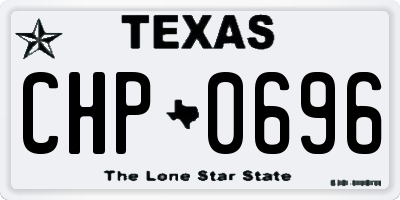TX license plate CHP0696
