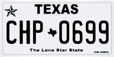 TX license plate CHP0699