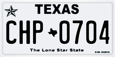 TX license plate CHP0704