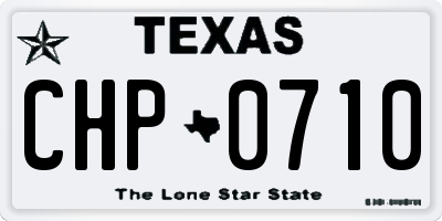 TX license plate CHP0710