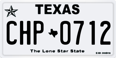 TX license plate CHP0712