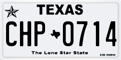 TX license plate CHP0714