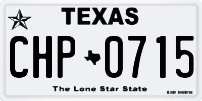 TX license plate CHP0715