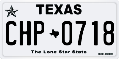 TX license plate CHP0718