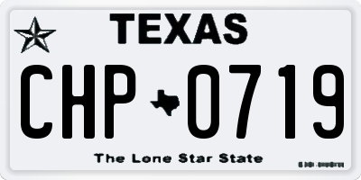 TX license plate CHP0719