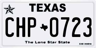 TX license plate CHP0723