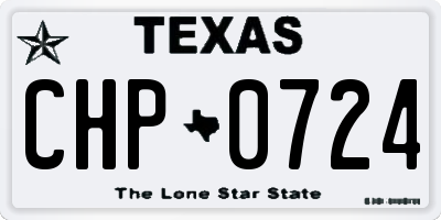 TX license plate CHP0724
