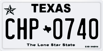 TX license plate CHP0740