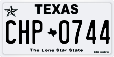 TX license plate CHP0744