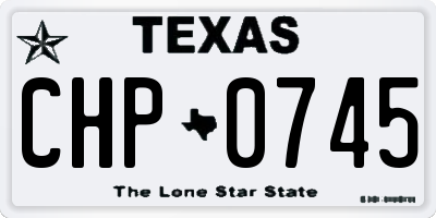 TX license plate CHP0745