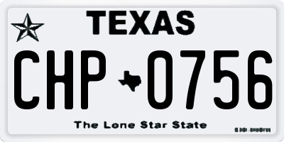 TX license plate CHP0756