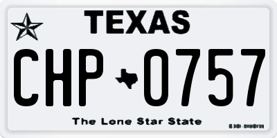 TX license plate CHP0757