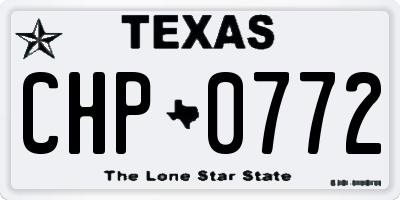 TX license plate CHP0772