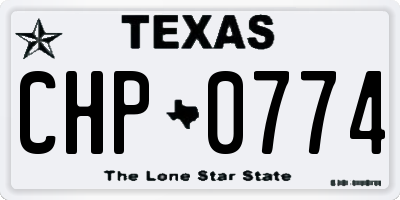 TX license plate CHP0774