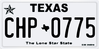 TX license plate CHP0775