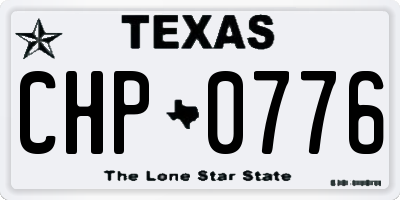 TX license plate CHP0776