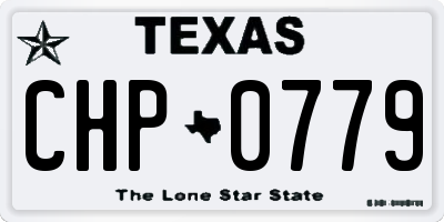 TX license plate CHP0779