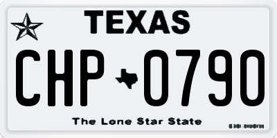 TX license plate CHP0790