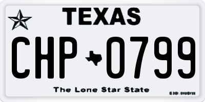 TX license plate CHP0799