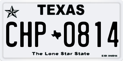 TX license plate CHP0814