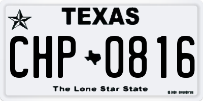 TX license plate CHP0816