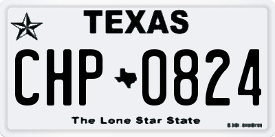 TX license plate CHP0824