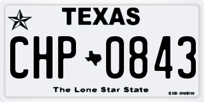 TX license plate CHP0843