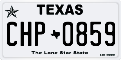 TX license plate CHP0859