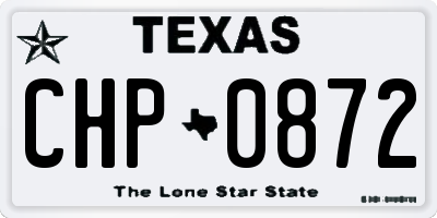 TX license plate CHP0872