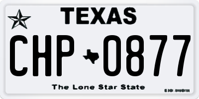 TX license plate CHP0877