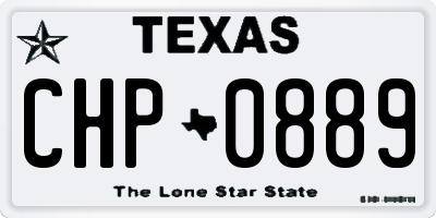 TX license plate CHP0889