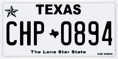 TX license plate CHP0894