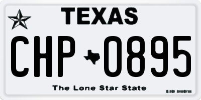 TX license plate CHP0895