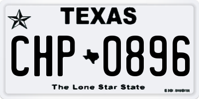 TX license plate CHP0896