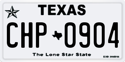 TX license plate CHP0904