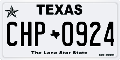 TX license plate CHP0924
