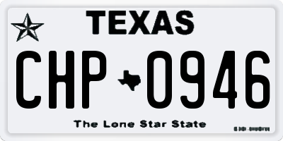 TX license plate CHP0946