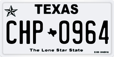 TX license plate CHP0964