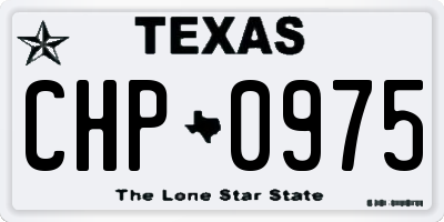 TX license plate CHP0975