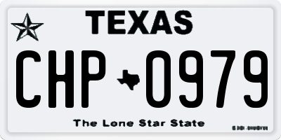 TX license plate CHP0979