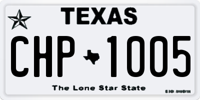 TX license plate CHP1005