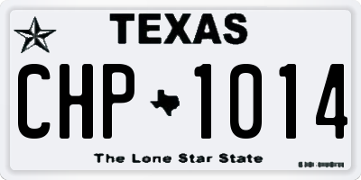TX license plate CHP1014