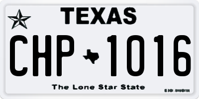 TX license plate CHP1016