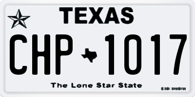 TX license plate CHP1017